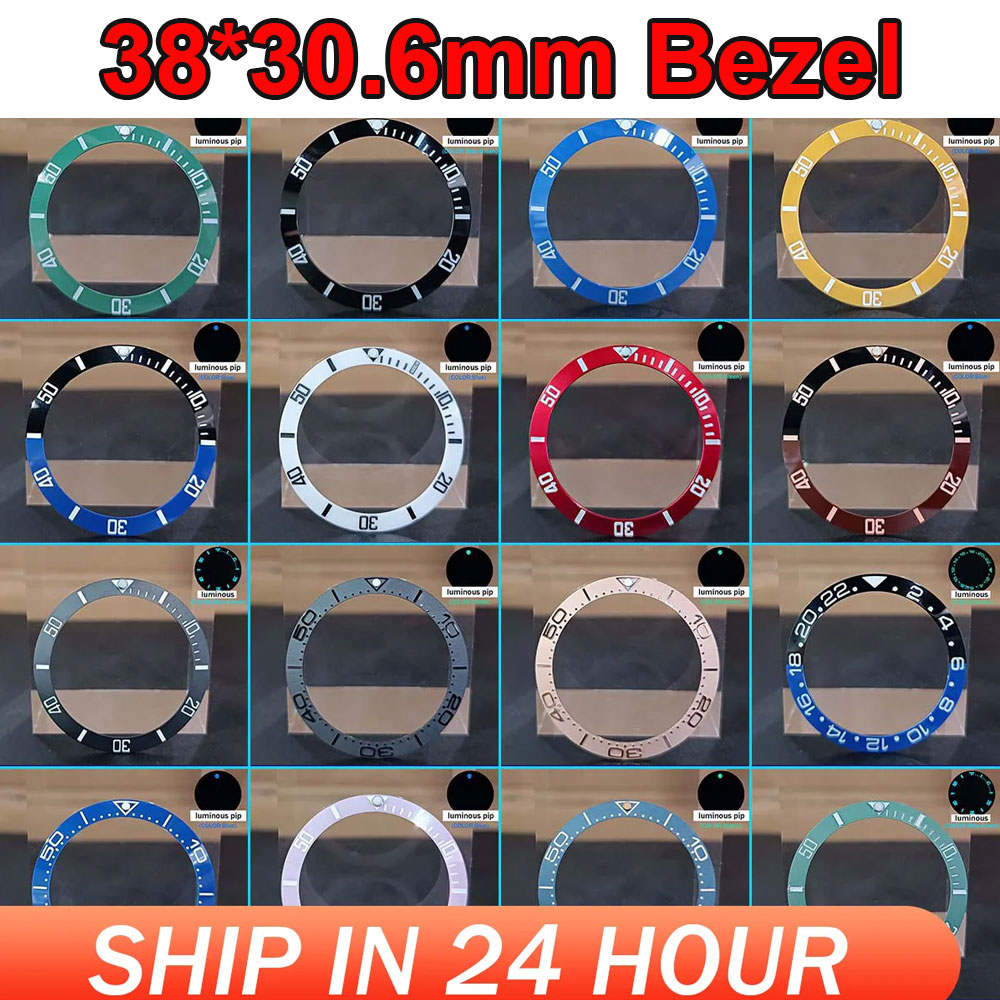 Watch Bezel Insert - ขอบเซรามิกแบบลาดเอียงขนาด 38 มม.*30.6 มม. สำหรับนาฬิกา GMT
