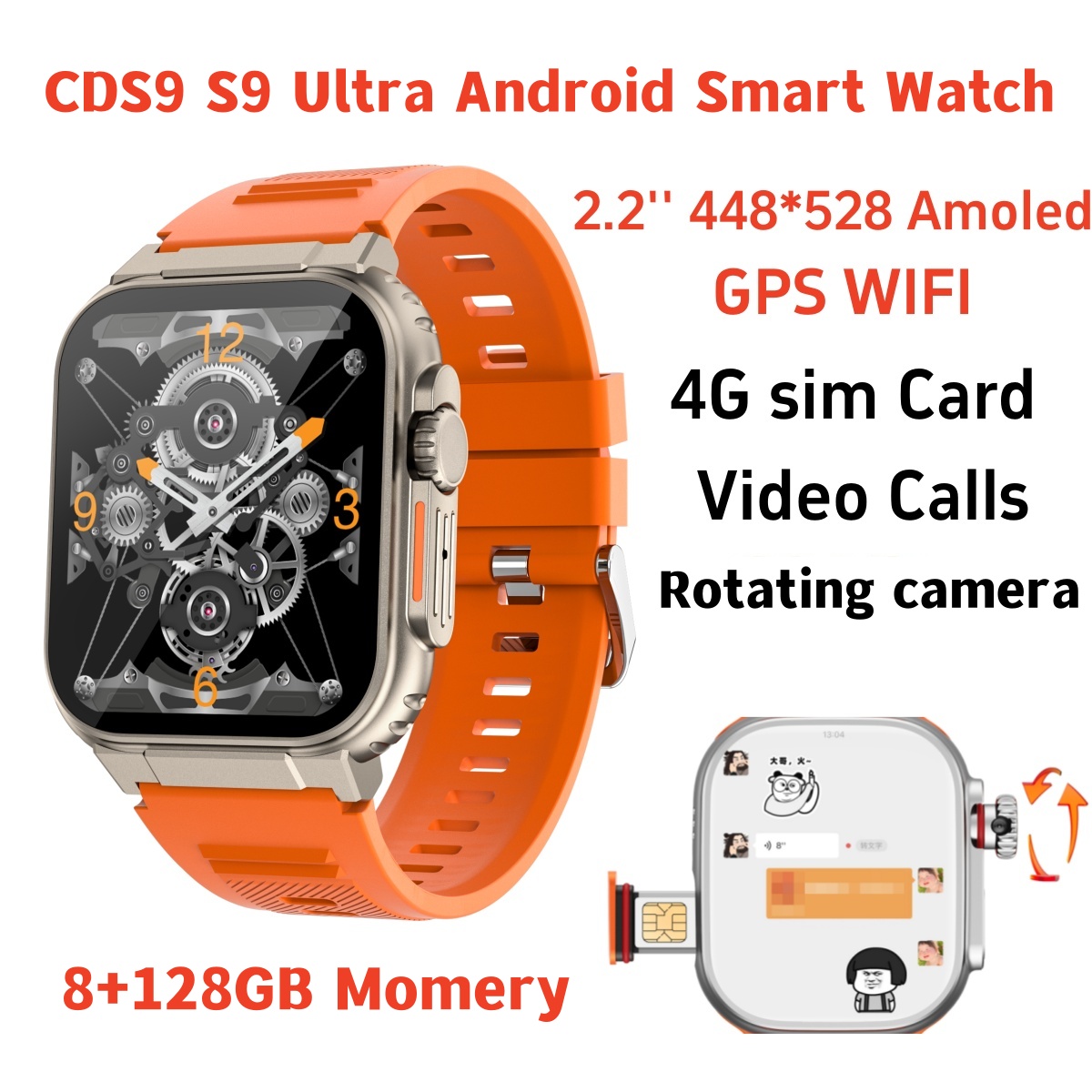 Heart Rate Gps Watch - สมาร์ทวอทช์ S10 รุ่นดั้งเดิม รองรับเครือข่าย 4G/5G ใส่ซิมการ์ด