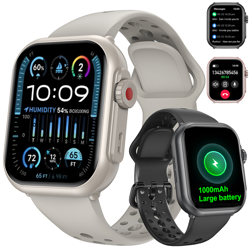 Heart Rate Gps Watch - นาฬิกา Ultra K62 ผู้ชายผู้หญิง 1000mAh AMOLED