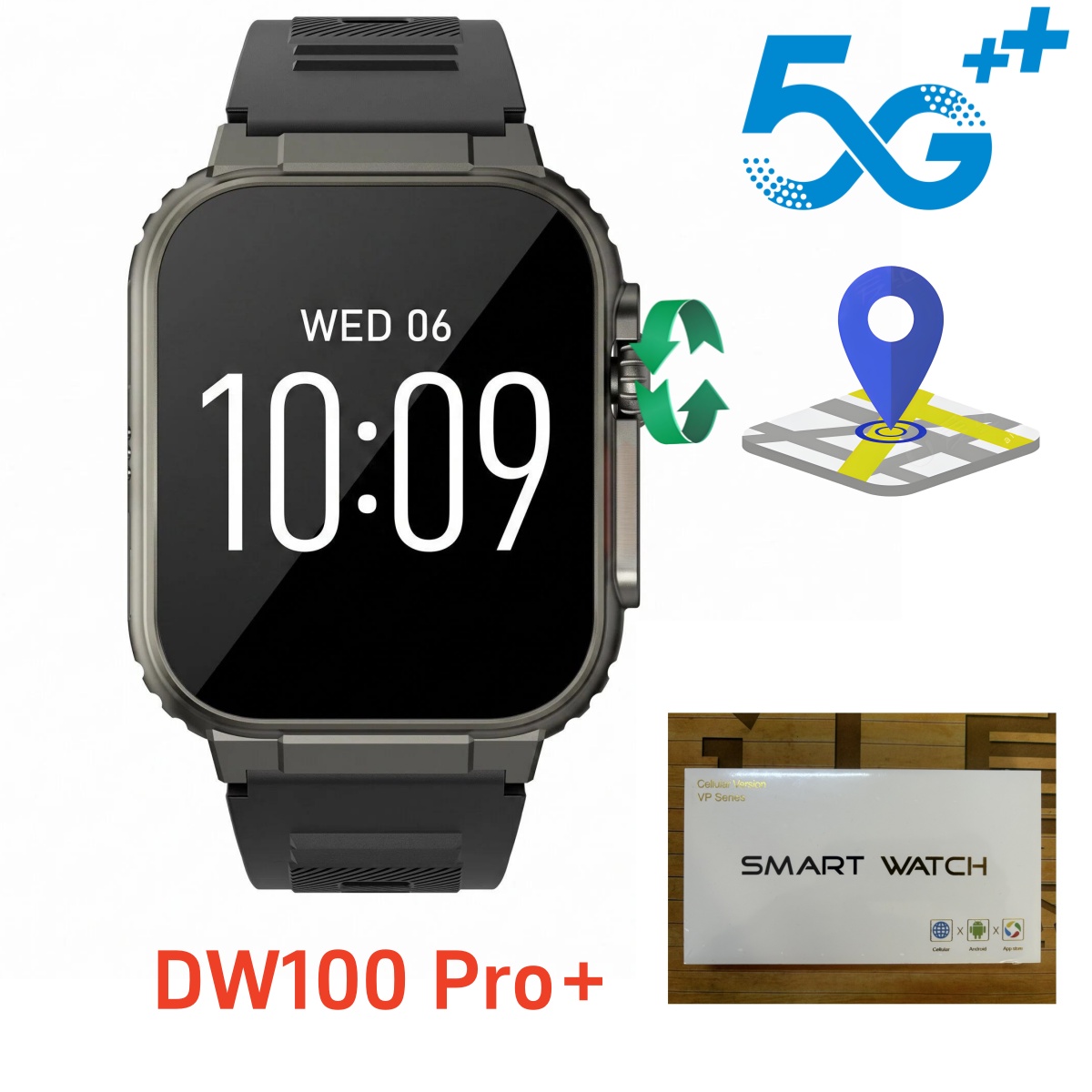 DW100 Pro plus Touch ID สมาร์ท - Heart Rate Gps Watch บทวิจารณ์และราคา