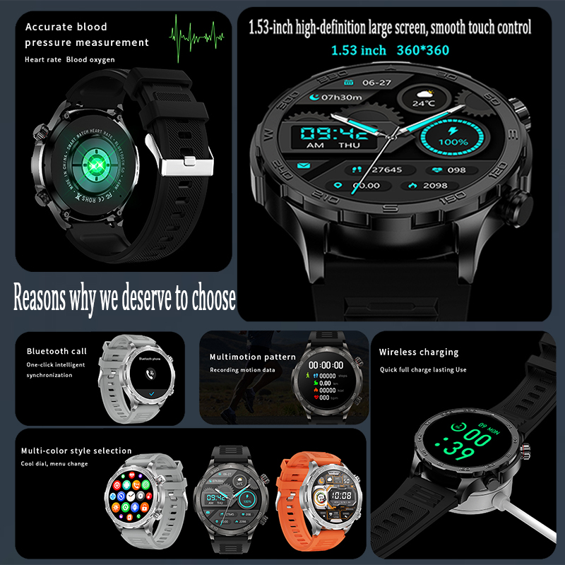 ใหม่ GPS ติดตามสมาร์ทวอทช์ผู้ช - Heart Rate Gps Watch บทวิจารณ์และราคา