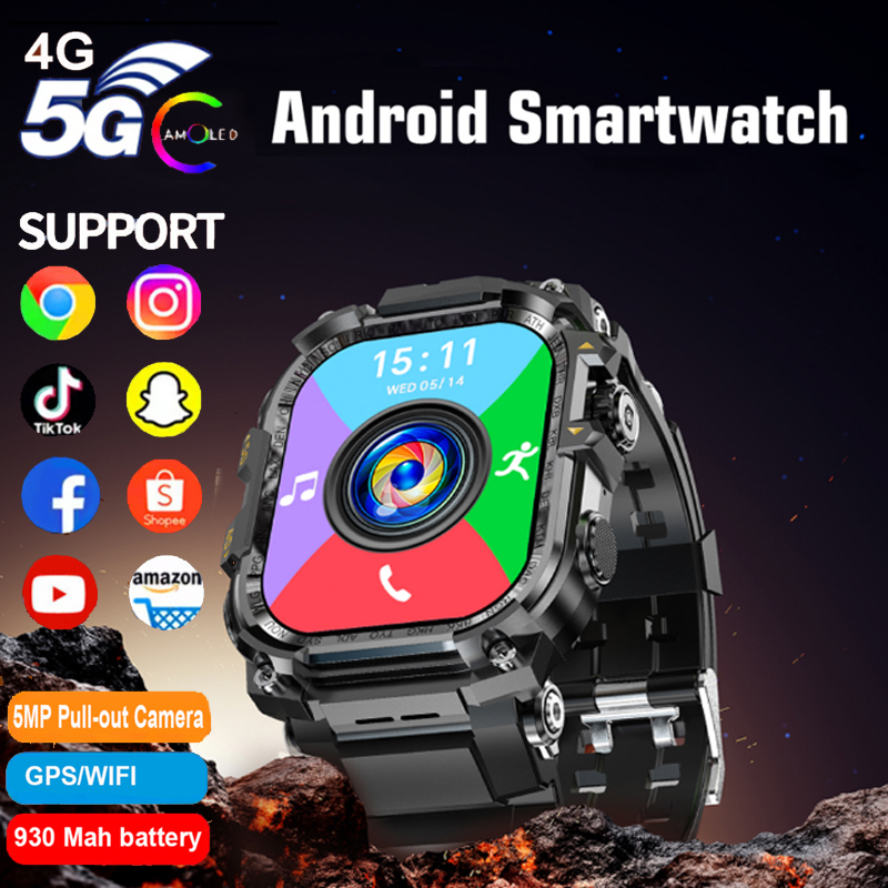 4G Android ผู้ชายผู้หญิงสมาร์ท - Smartwatch Watches For Women With Gps บทวิจารณ์และราคา