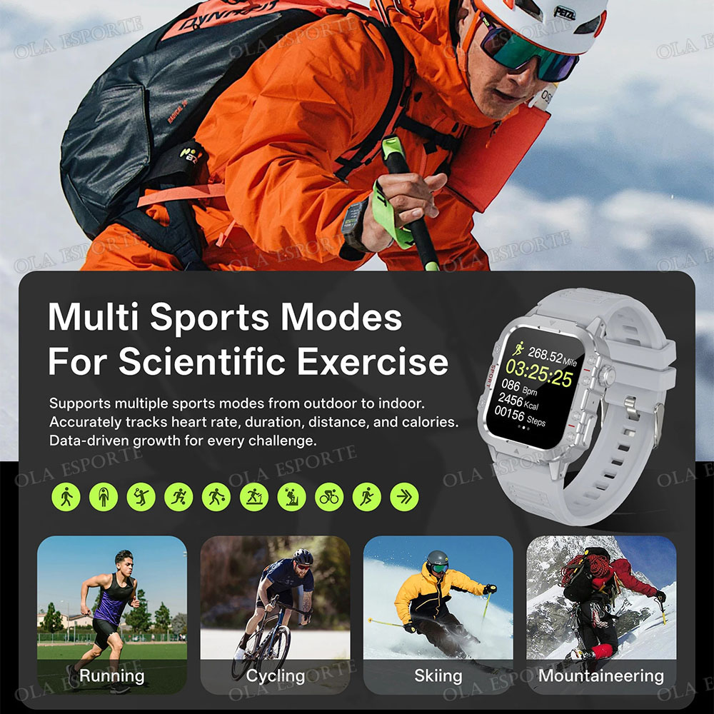 2026 สมาร์ทวอทช์ทหารที่ทนทานนา - Smartwatch Rugged Watches For Men บทวิจารณ์และราคา