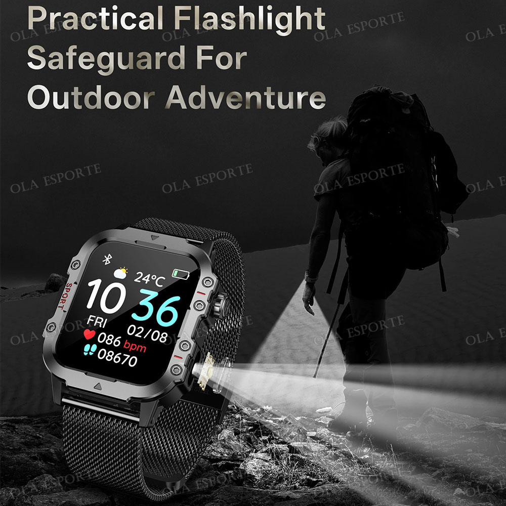 2026 สมาร์ทวอทช์ทหารที่ทนทานนา - Smartwatch Rugged Watches For Men บทวิจารณ์และราคา