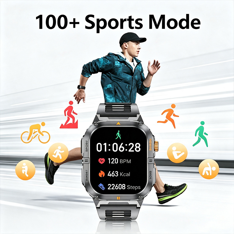 นาฬิกาอัจฉริยะสำหรับผู้ชายแบบท - Smartwatch Rugged Watches For Men บทวิจารณ์และราคา