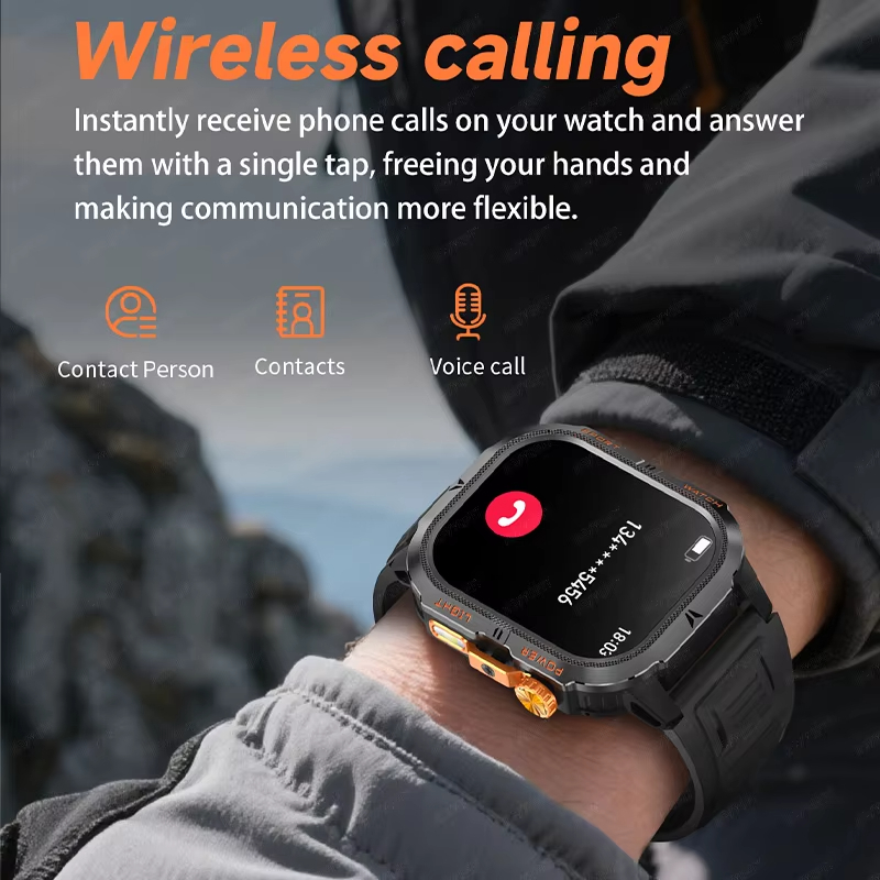 2026 ทนทาน 1200mAh แบตเตอรี่ขน - Smartwatch Rugged Watches For Men บทวิจารณ์และราคา