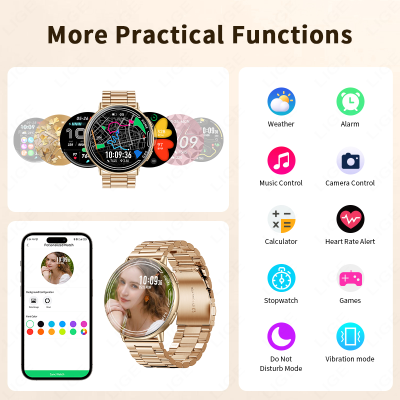 LIGE GPS สมาร์ทวอทช์การตรวจสอบ - Smartwatch Watches For Women With Gps บทวิจารณ์และราคา